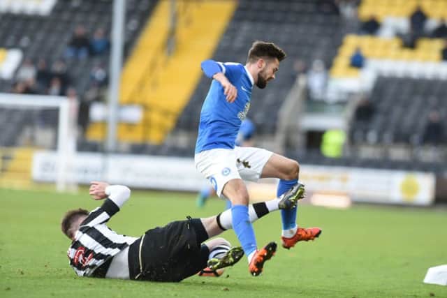 Posh goal-scorer Gwion Edwards in action at Notts County. Photo: David Lowndes.