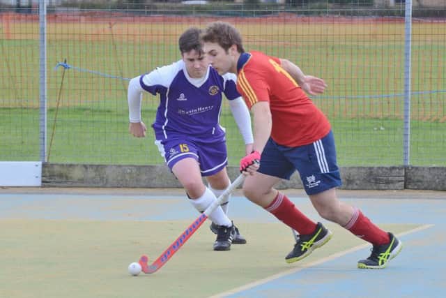 City of Peterborough's Joe Finding on the ball against Saffron Walden. Photo: David Lowndes.