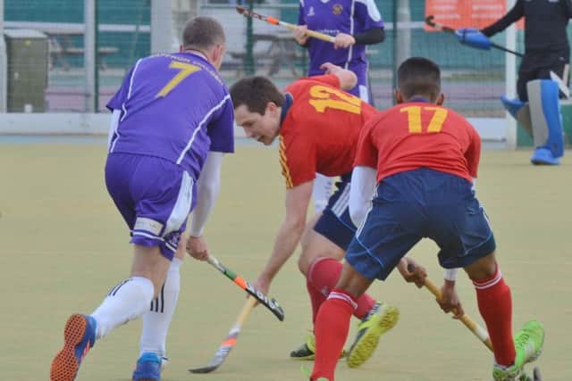 Action from City of Peterborough 8, Saffron Walden 0. Photo: David Lowndes.