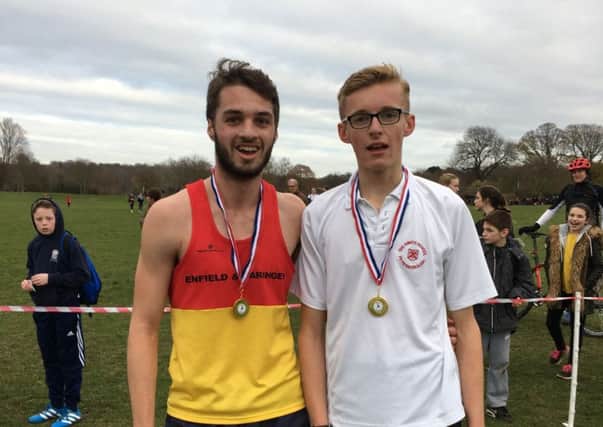 Dan Mees (left) won the senior boys race and Isaac Ellard (right) the intermediate boys run.