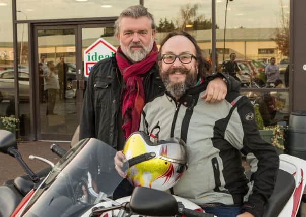 Hairy Bikers Si and Dave in Peterborough this afternoon