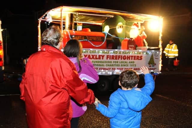 Yaxley retained firefighters set off on their Santa run around the village