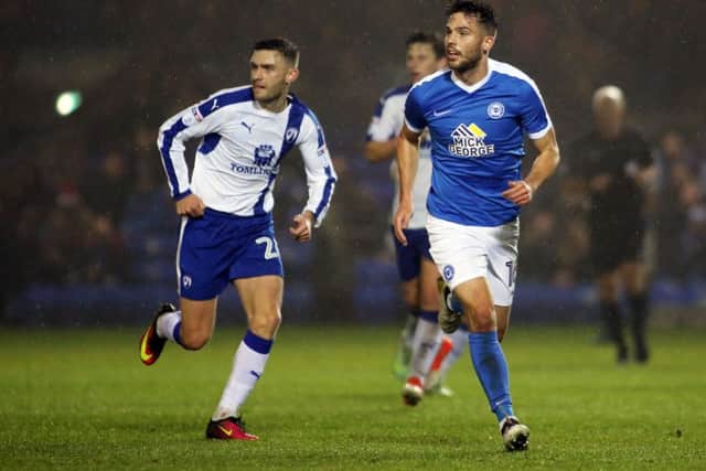 Posh midfielder Brad Inman made his club debut as a late substitute in the 5-2 win over Chesterfield. Photo: Joe Dent/theposh.com.