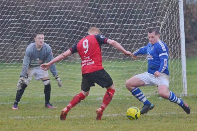 Action from the 2-2 draw between ICA Sports and Netherton United at Ringwood. Photo: David Lowndes.