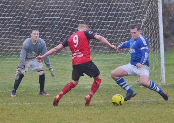 Action from the 2-2 draw between ICA Sports and Netherton United at Ringwood. Photo: David Lowndes.