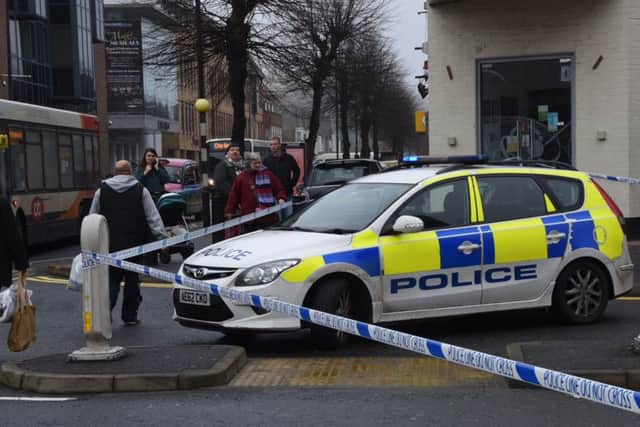 The scene in the city centre