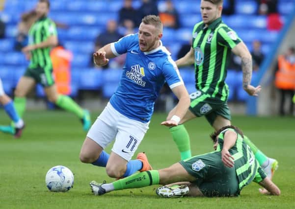 Marcus Maddison might not force his way back into the Posh starting line-up at Charlton.