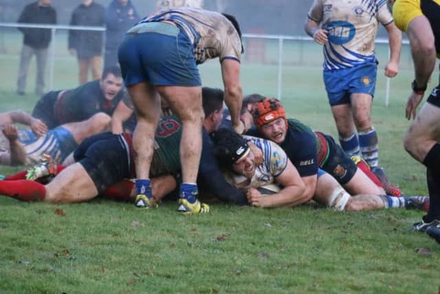 Sam Crooks scores his second try for the Lions. Picture: Mick Sutterby