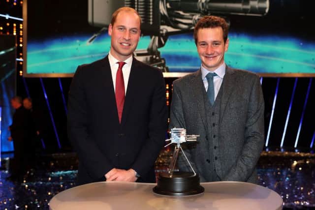 Alistair Brownlee collected his Sports Personality of the Year runners-up award from Prince William.