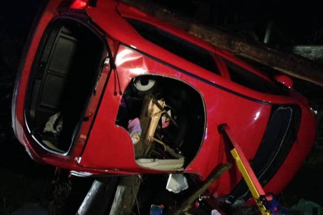 The scene of the crash: Photo: @roadpoliceBCH