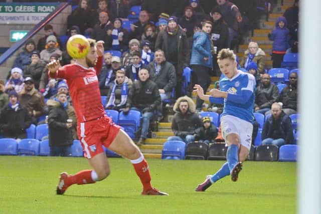 Posh striker Tom Nichols has scored six League One goals this season.