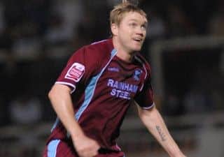 Posh manager Grant McCann in his playing days at Scunthorpe.