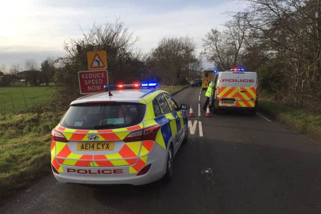 The scene of the collision in Barton Road - Photo: @FenCops