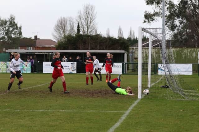 Sophie Patterson makes it 3-2 to Northern Star. Picture: Tim Gates
