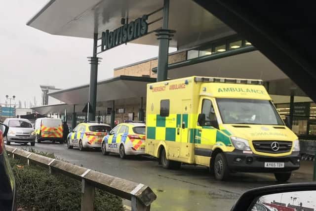 The scene at Morrisons in Lincoln Road