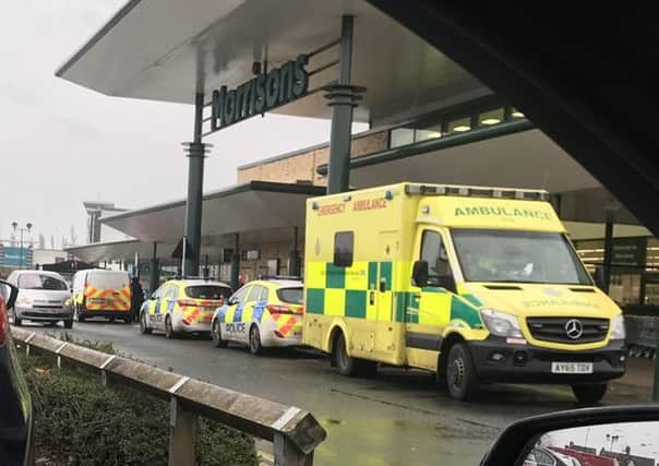 The scene at Morrisons in Lincoln Road