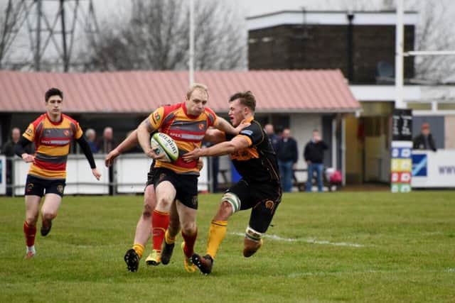 Chris Sansby scored Borough's first try against Oakham. Picture: Kevin Goodacre