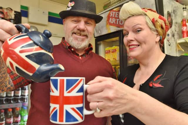 Marie Tweedie and David Mitchell who are to change Werrington village news shop to a tea room. EMN-171101-000354009