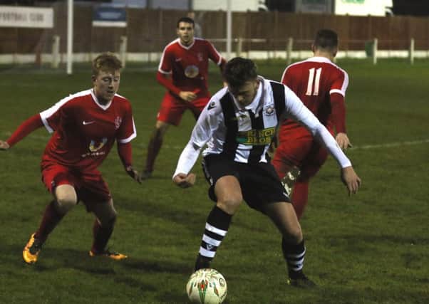 Jake Sansby in action for Peterborough Northern Star against Oadby. Photo: Tim Gates.