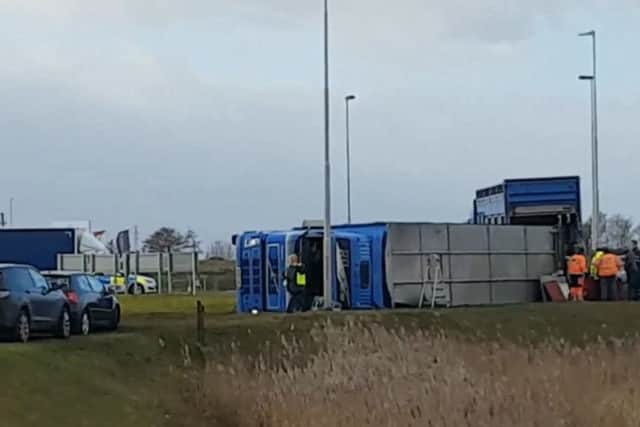 The scene on the A16 today. PHOTO: SWNS
