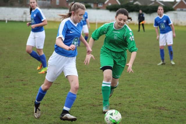 More action from the Posh game at Earls Barton. Picture: Gary Reed
