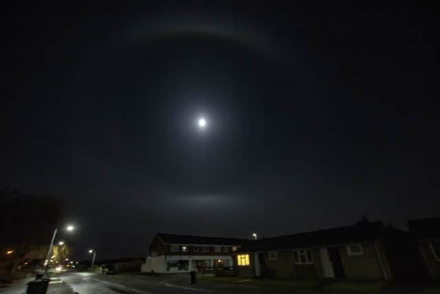 22Â° halo ahead of incoming cold weather.,. 
Picture by Terry Harris. THA