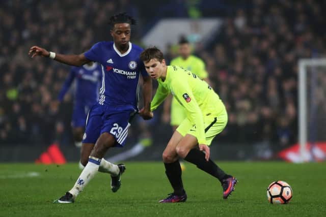 Posh midfielder Martin Samuelsen is in the Posh squad at Bury.