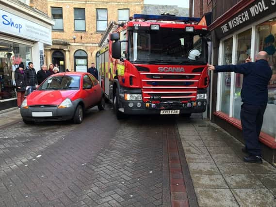 Emergency vehicles have problems with parking in Wisbech