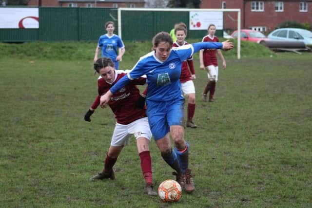 Eleanor Boothman on the attack for Posh. Picture: Gary Reed