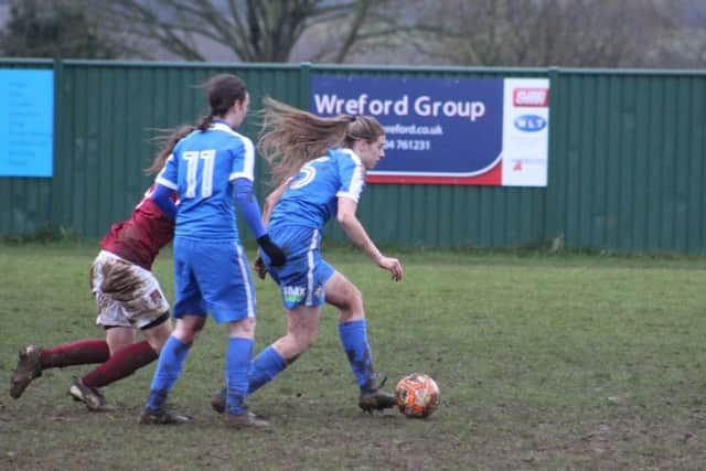 Bronwyn Mulheron pushes forward for Posh. Picture: Gary Reed