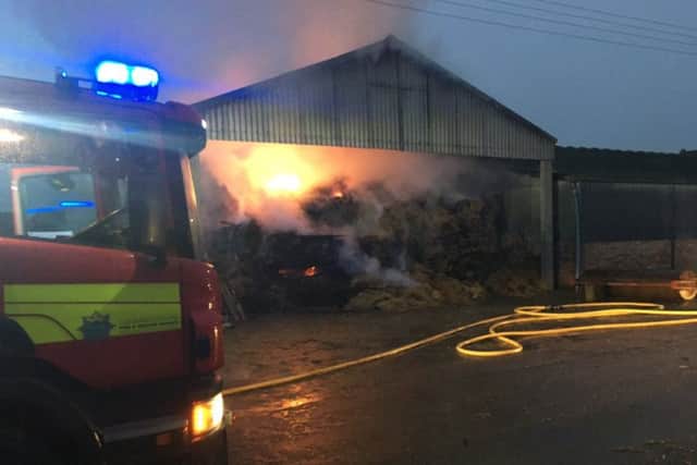 The scene of the fire
