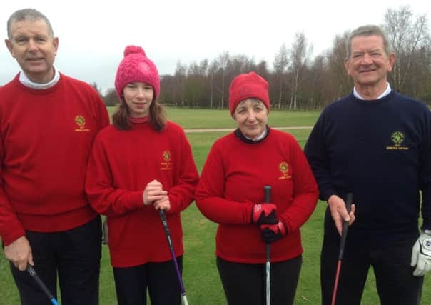 Pictured at the Elton Furze Captains Drive-In are the clubs new captains for 2017. They are mens captain David Smith, junior captain Isabel Davies, ladies captain Marilyn Smith and seniors captain Roger Mayhew.