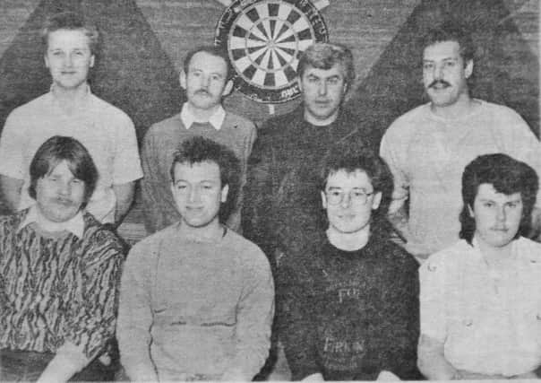 Pictured 30 years ago is the Spikes darts team who were mounting a Division One title challenge in the  LVA League. The shot was taken before a  game against Northfields, which Spikes won 6-1 to move into second place in the table behind Oxcart.  From the left are, back row, Chris Fox, John Gavin, Fred Nicholls, John Jenkins, front row, Mick Stephenson, captain John Church, Chris Cowland and Vi nny McKenna.