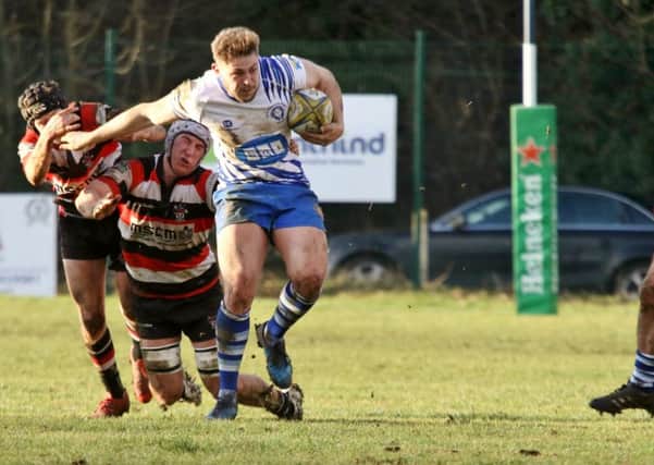 Will Carrington scored a great try for the Lions against Old Halesonians. Picture: Mick Sutterby