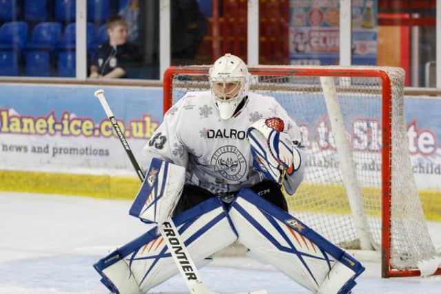 Phantoms netminder Janis Auzinz was a star in Telford.