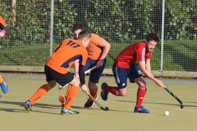 Hat-trick hero Jordan Heald in action for City of Peterborough's mixed team against Bury St Edmunds. Photo: David Lowndes.