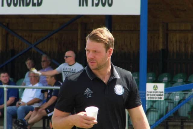 Peterborough Sports first team manager Jimmy Dean.