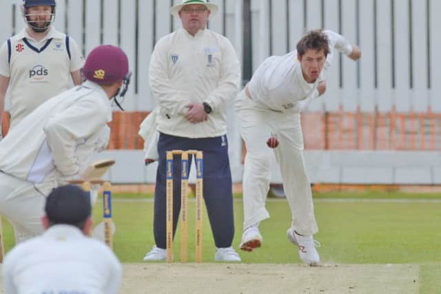 Peterborough Town fast bowler Joe Dawborn.