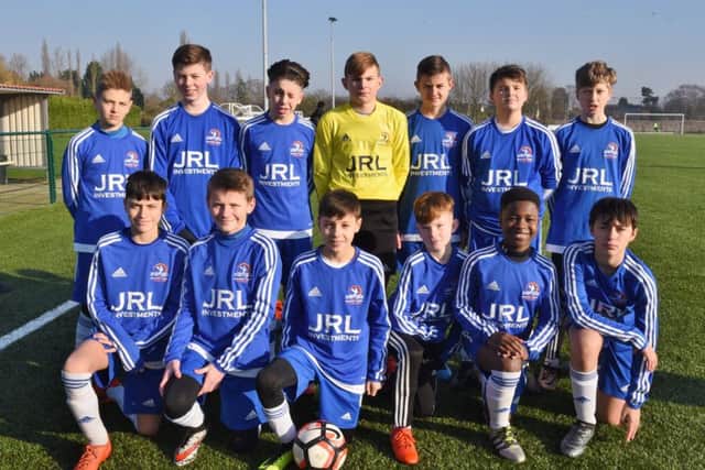 Pictured is the Yaxley White Under 13 team beaten 2-0 by Baston in the League Cup. From the left they are, back, Carlo Manganiello, Owen Goodacre, Leo Brando, Bailey Clifton, Luca DeCanio, Tom Slack-Humphrey, Flynn Harrison, front, Gemal Korkmaz, William Guy, Lewis Baughan, Max Wild, Mako Gouba and Ethan Canfield.