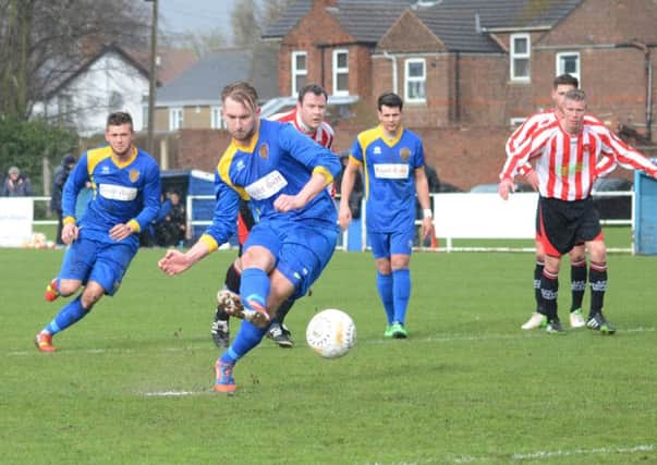 Lee Beeson scored twice from the spot as Spalding United beat Chasetown.