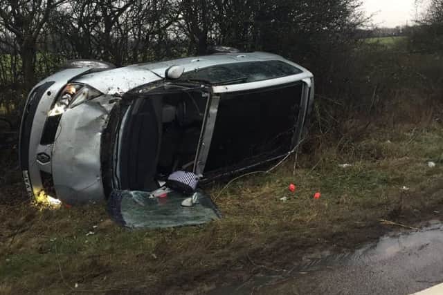 The scene of the crash this afternoon. Photo: @roadpoliceBCH