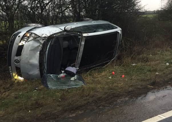 The scene of the crash this afternoon. Photo: @roadpoliceBCH