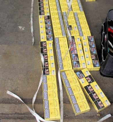 The siezed cigarettes