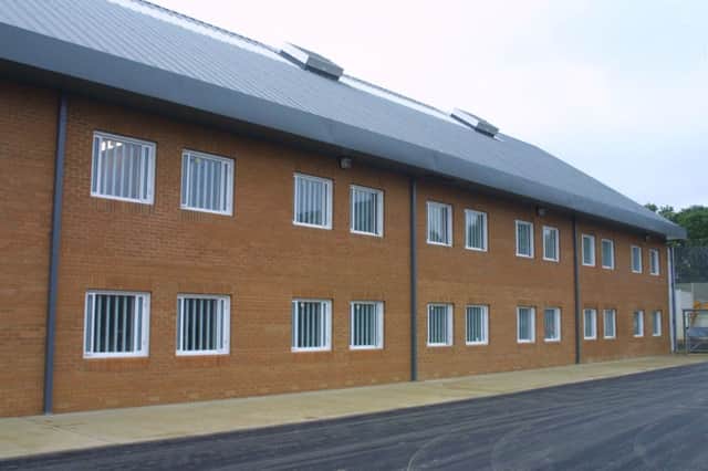 View of part of the K block at HMP Stocken