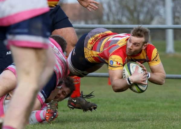 Stefan Gallucci scored a try for Borough against Olney. Picture: Mick Sutterby