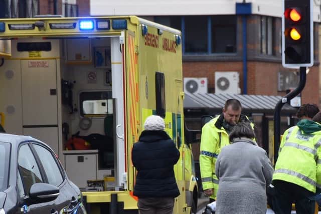 The scene of the collision