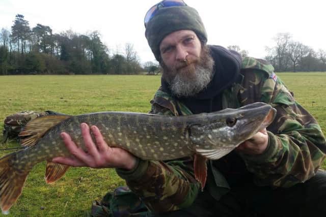 Pictured is Phil Hawksley who won a pike match on the Upper Nene on Sunday. He caught two fish for 9lb 15oz. In second place was Anthony Hill with 7lb 15oz.