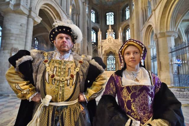 Henry VIII and Katharine of Aragon at Peterborough Cathedral EMN-170129-090618009