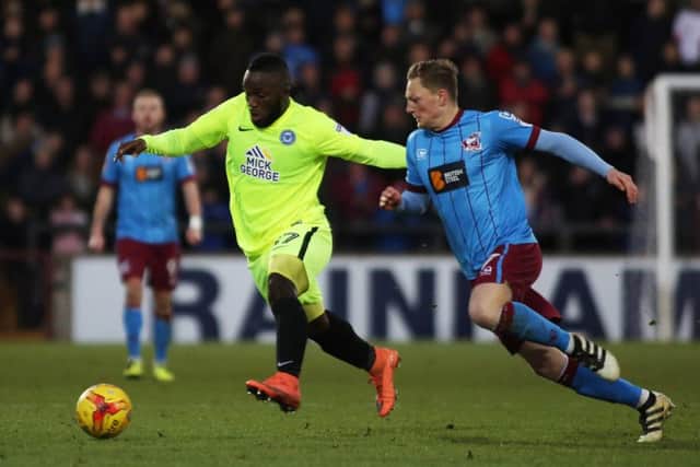 Junior Morias scored twice for Posh Reserves against Barnet.