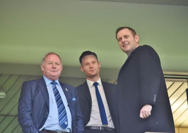 Director of football Barry Fry (left) and chairman Darragh MacAnthony (right) led the negotiations for Posh on transfer deadline day.